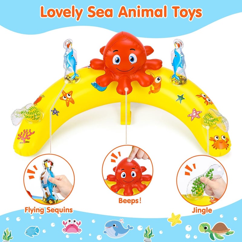 EZIGO Baby Pool Float with Canopy UPF 50+ Sun Protection, Double Air Chambers Infants Swimming Floats with Sound Toys Adjustable Safety Seat Toddler Float for Boys and Girls 6-36 Months - Image 3
